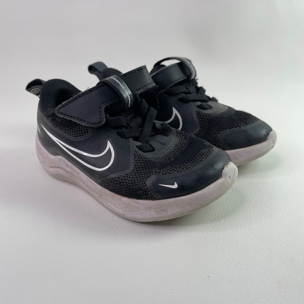 Nike Cosmic Runner Toddler Shoes Black White HM4401-003 Size 8C